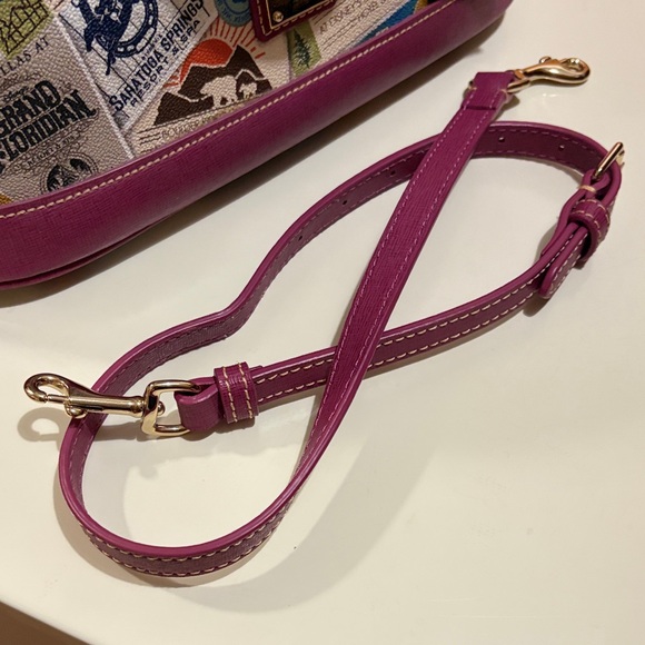 Dooney & Bourke Purple and Cream Satchel - Picture 5 of 7